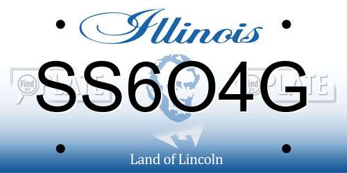 SS6O4G Illinois License Plate