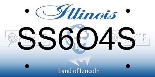 SS6O4S Illinois License Plate