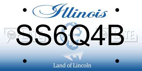 SS6Q4B Illinois License Plate