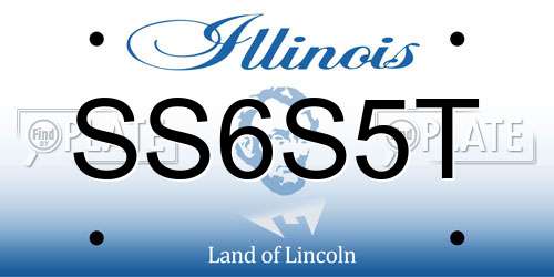SS6S5T Illinois License Plate