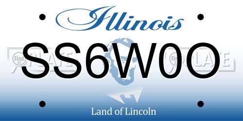 SS6W0O Illinois License Plate