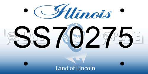 SS70275 Illinois License Plate
