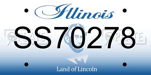 SS70278 Illinois License Plate