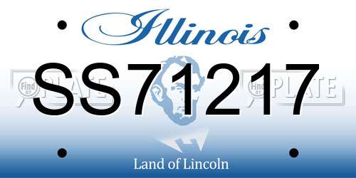 SS71217 Illinois License Plate