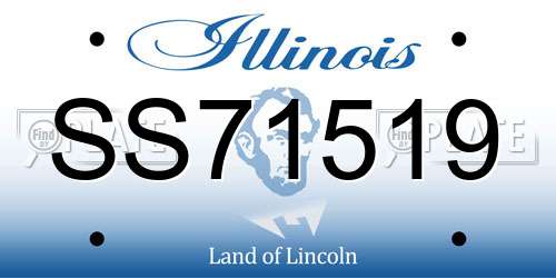 SS71519 Illinois License Plate