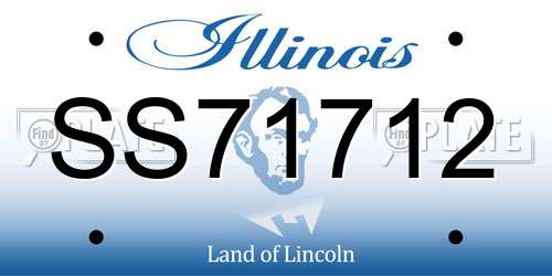 SS71712 Illinois License Plate