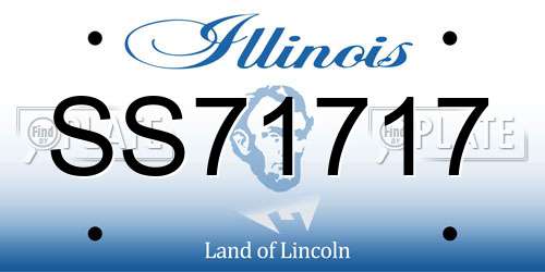 SS71717 Illinois License Plate