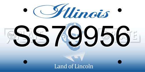 SS79956 Illinois License Plate