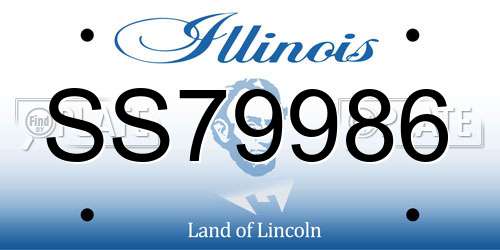 SS79986 Illinois License Plate