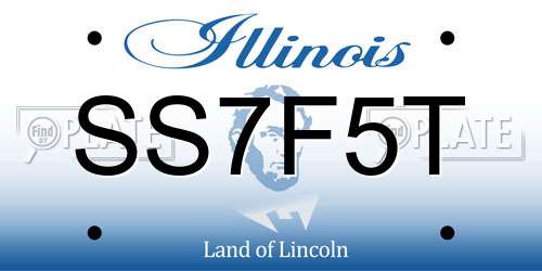 SS7F5T Illinois License Plate
