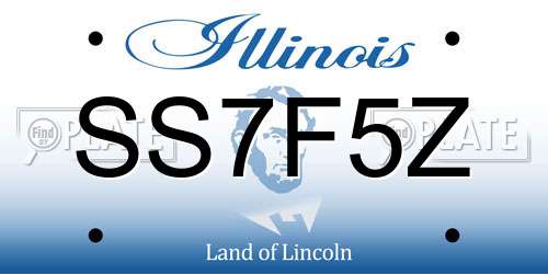 SS7F5Z Illinois License Plate