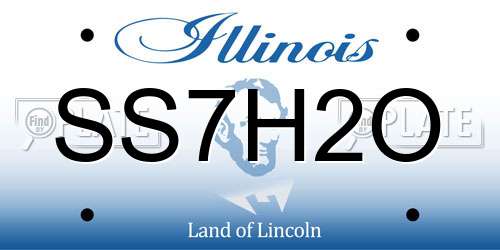 SS7H2O Illinois License Plate