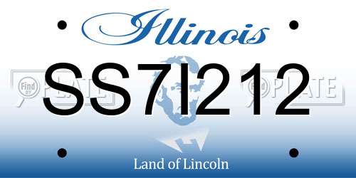 SS7I212 Illinois License Plate