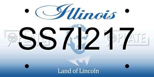 SS7I217 Illinois License Plate