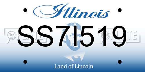 SS7I519 Illinois License Plate