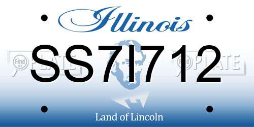 SS7I712 Illinois License Plate