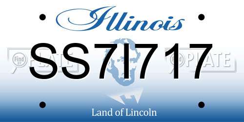 SS7I717 Illinois License Plate