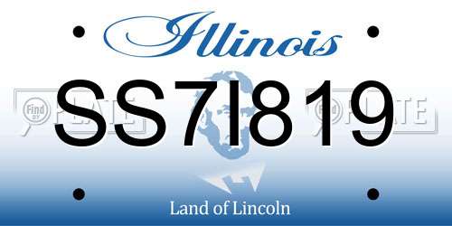 SS7I819 Illinois License Plate