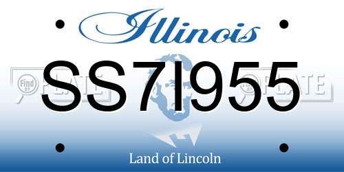 SS7I955 Illinois License Plate