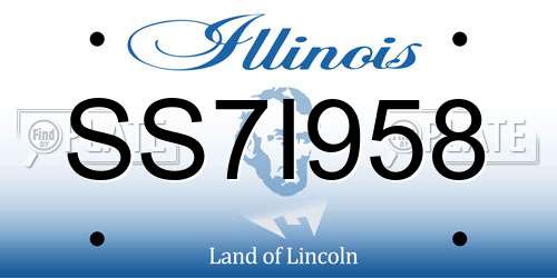 SS7I958 Illinois License Plate