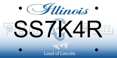 SS7K4R Illinois License Plate