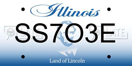 SS7O3E Illinois License Plate