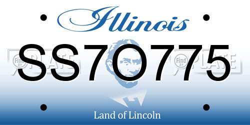 SS7O775 Illinois License Plate