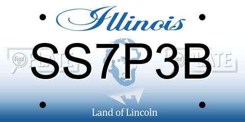 SS7P3B Illinois License Plate