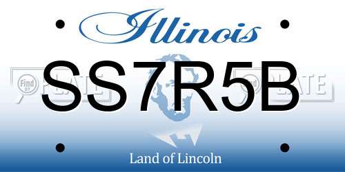 SS7R5B Illinois License Plate