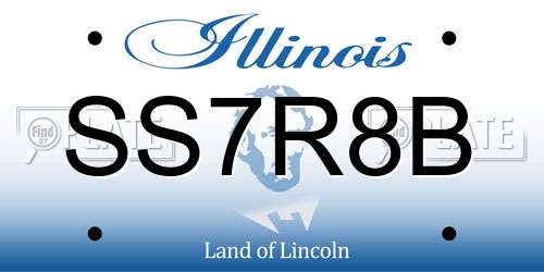 SS7R8B Illinois License Plate