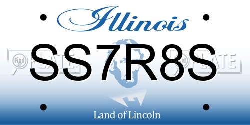 SS7R8S Illinois License Plate