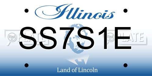 SS7S1E Illinois License Plate