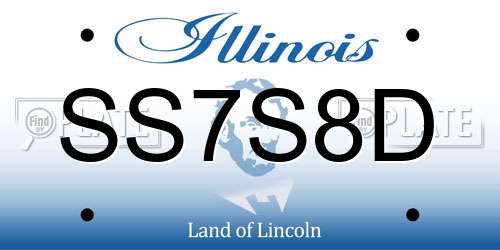SS7S8D Illinois License Plate