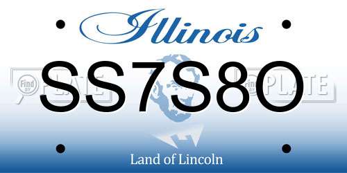 SS7S8O Illinois License Plate