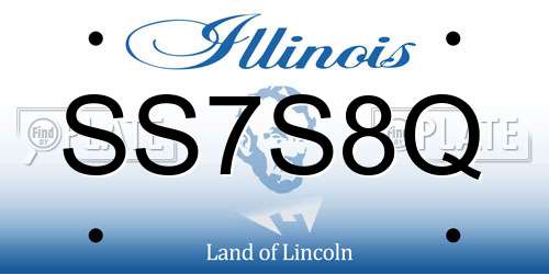 SS7S8Q Illinois License Plate