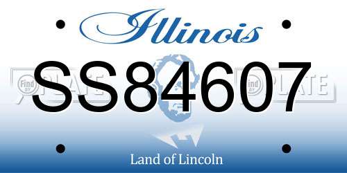 SS84607 Illinois License Plate