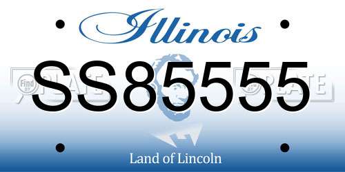 SS85555 Illinois License Plate
