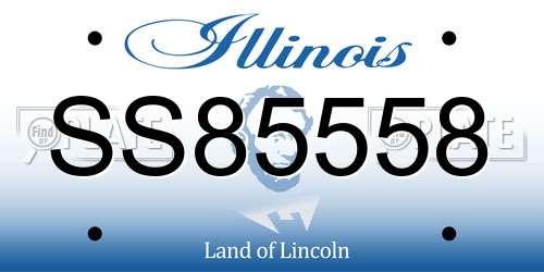 SS85558 Illinois License Plate
