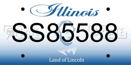 SS85588 Illinois License Plate