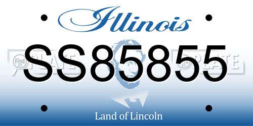 SS85855 Illinois License Plate