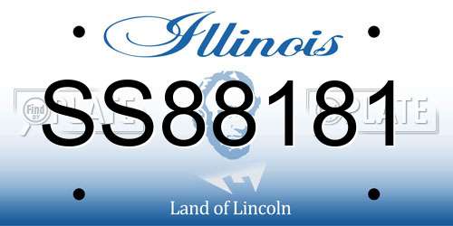 SS88181 Illinois License Plate