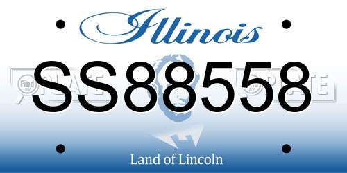 SS88558 Illinois License Plate