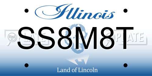SS8M8T Illinois License Plate