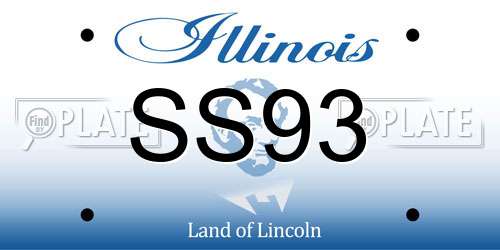 SS93 Illinois License Plate