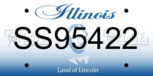 SS95422 Illinois License Plate