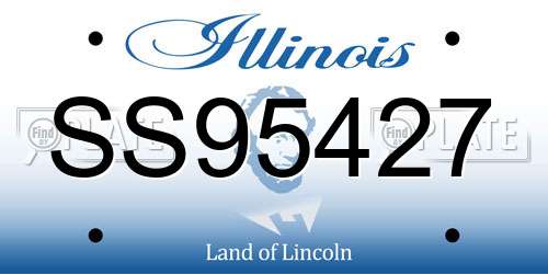 SS95427 Illinois License Plate