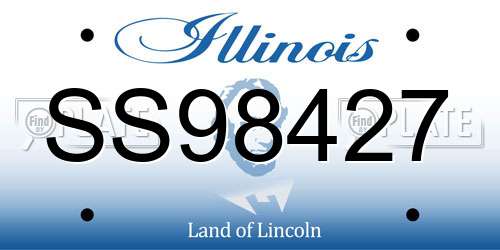 SS98427 Illinois License Plate