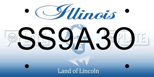 SS9A3O Illinois License Plate