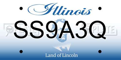 SS9A3Q Illinois License Plate