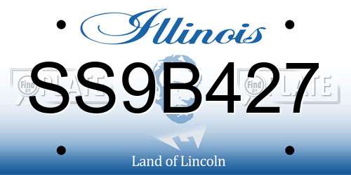 SS9B427 Illinois License Plate